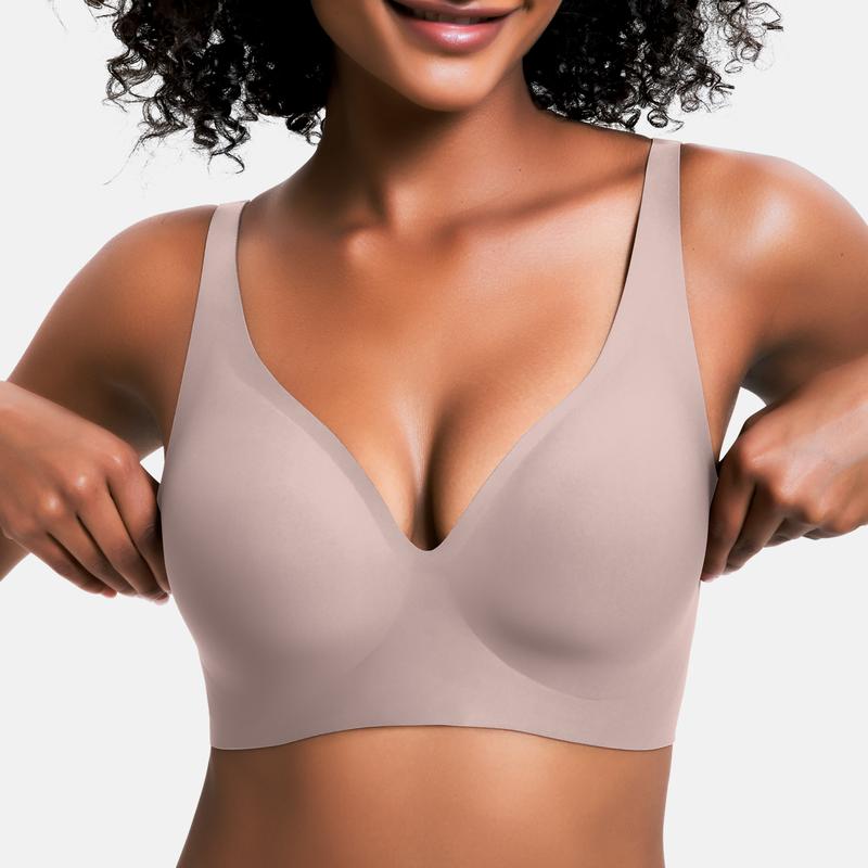 ⏳LAST DAY SALE 50% OFF💕Womens Comfortable Wireless Bralettes Seamless Deep V Everyday Bra1