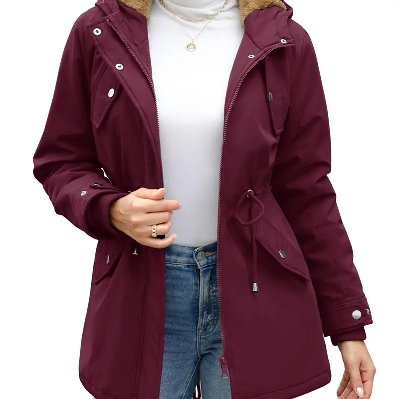 🌦️ Women’s Fleece Thicken Waterproof Rain Jacket