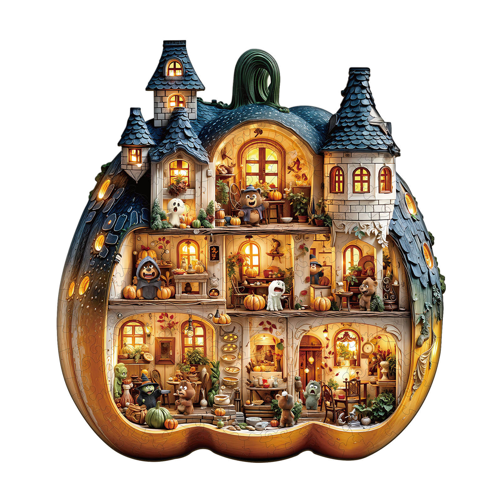 Bear's House - Pumpkin Wooden Jigsaw Puzzle