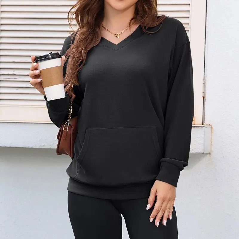 Women's Hoodless V-neck Sweatshirt