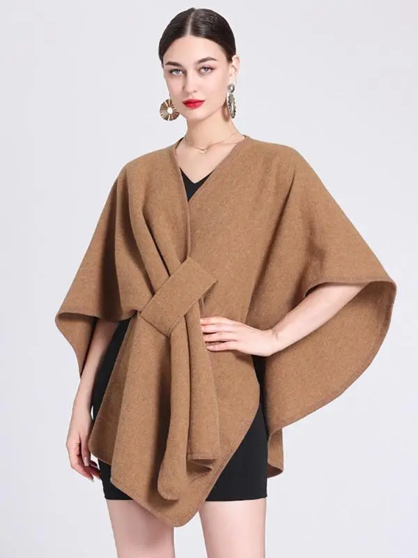 Women's Solid Color Cape Shawl