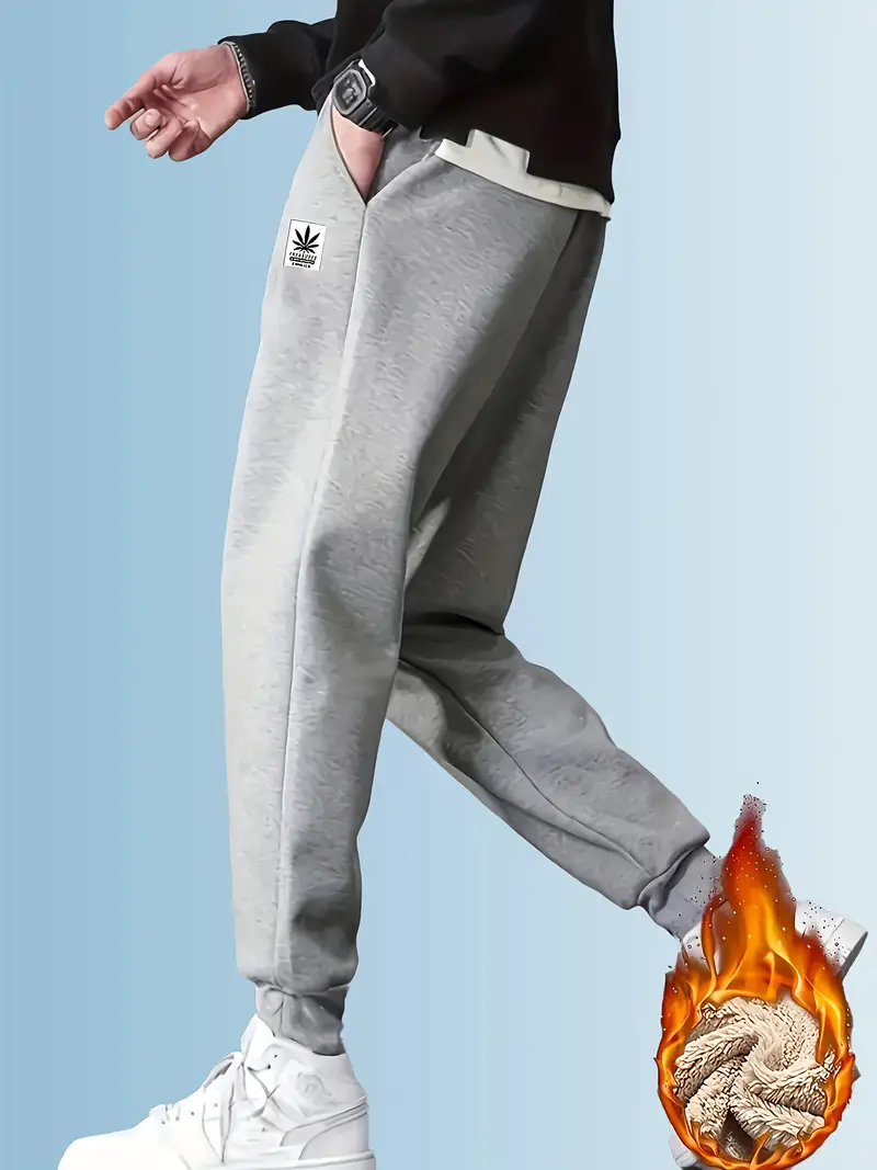 Men’s Fleece-Lined Winter Pants – Windproof, Warm & Comfortable