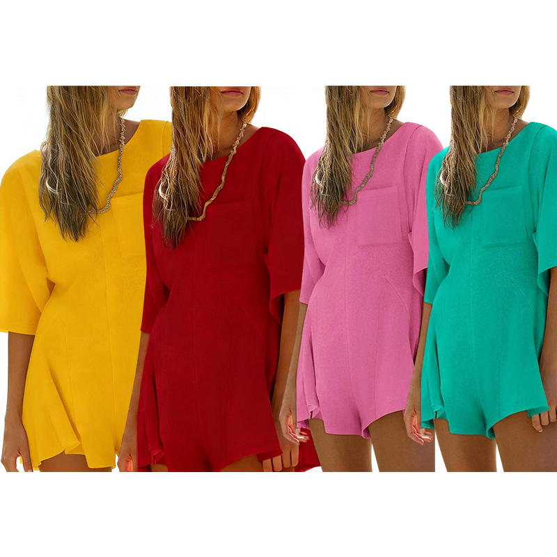👖👖👖Women's Casual Short Sleeve Romper