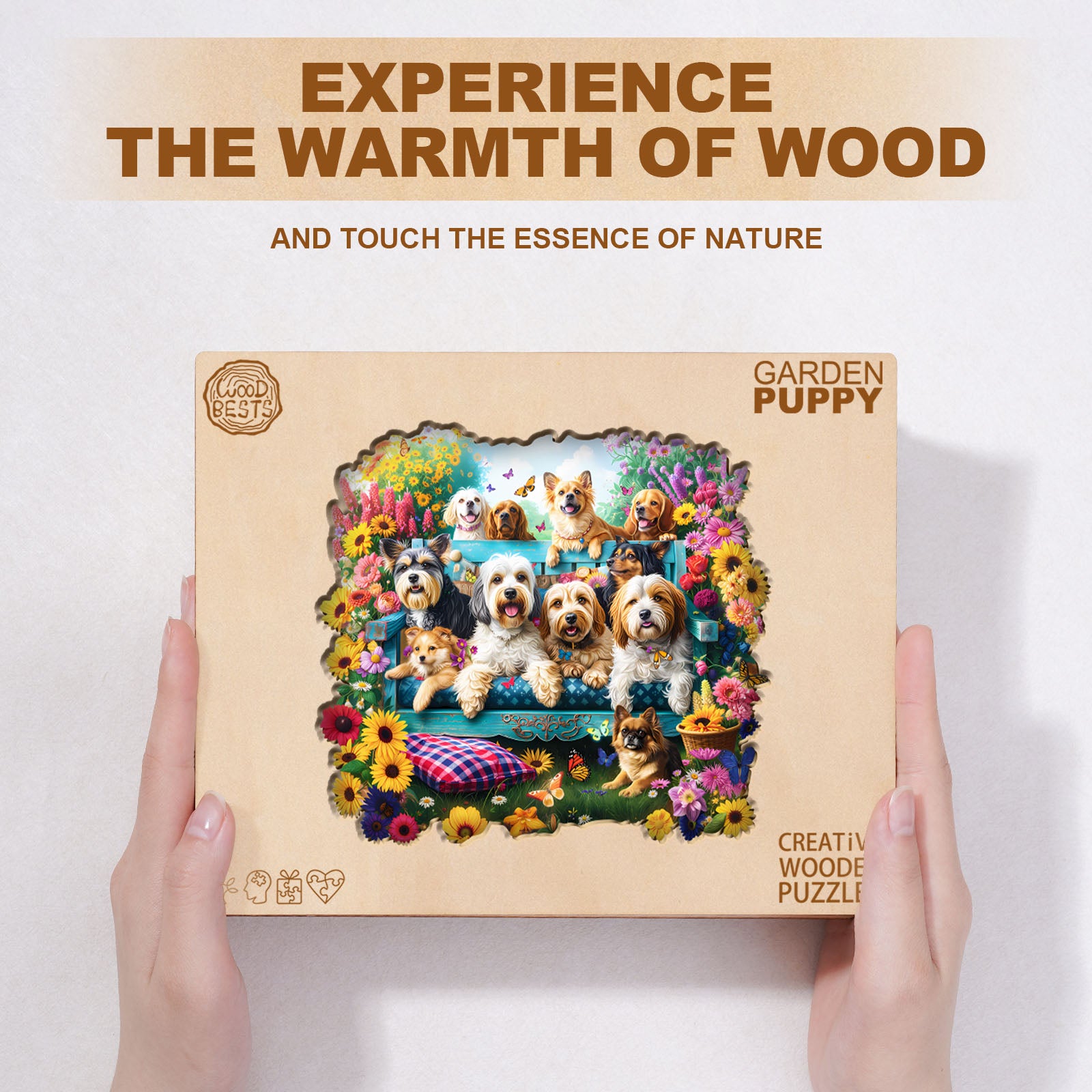 Garden Puppy Wooden Jigsaw Puzzle