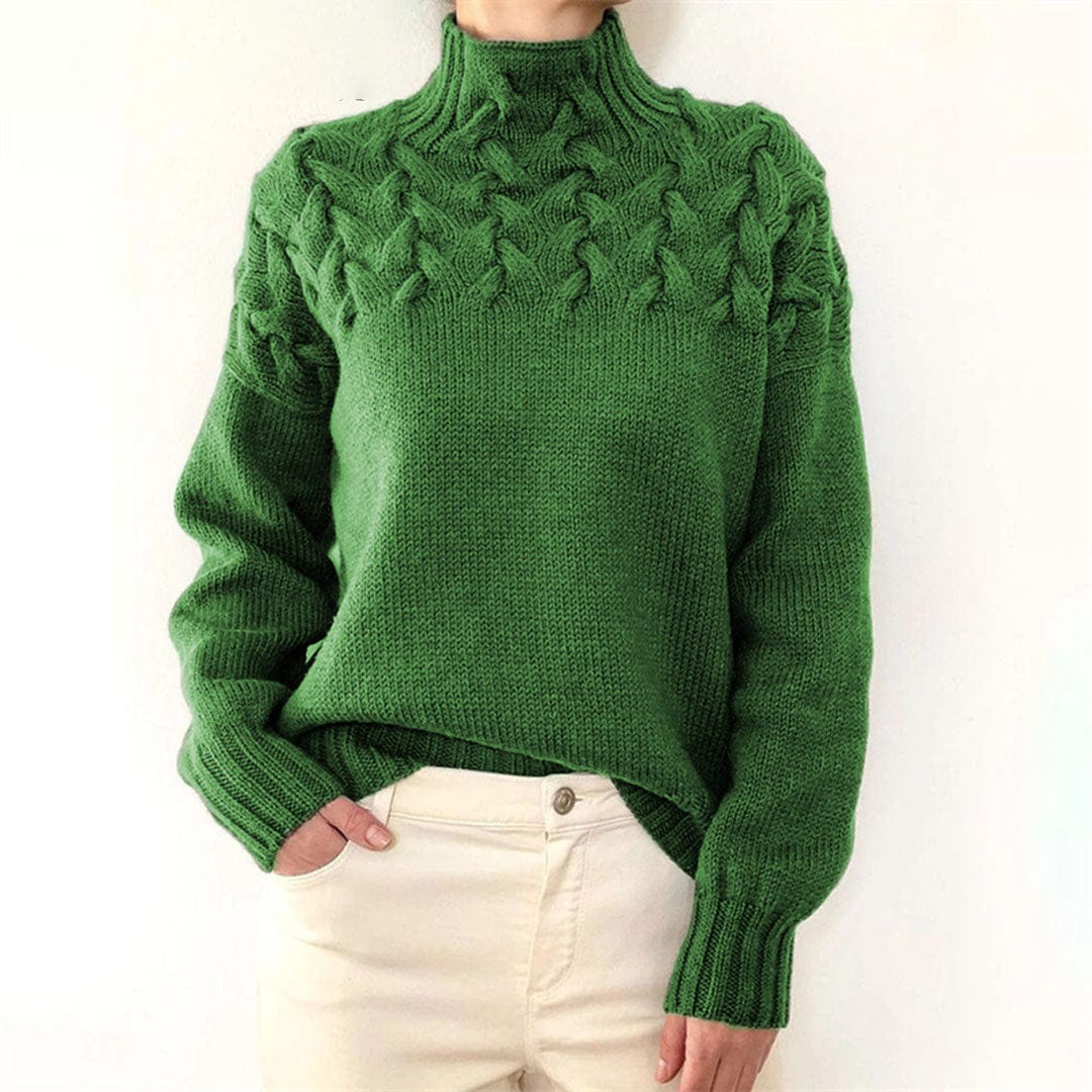 ⏰ LAST DAY SAVE 50% 💥2025 Hot Sale Women's Jumper Turtleneck Cable Knit Braided Sweater