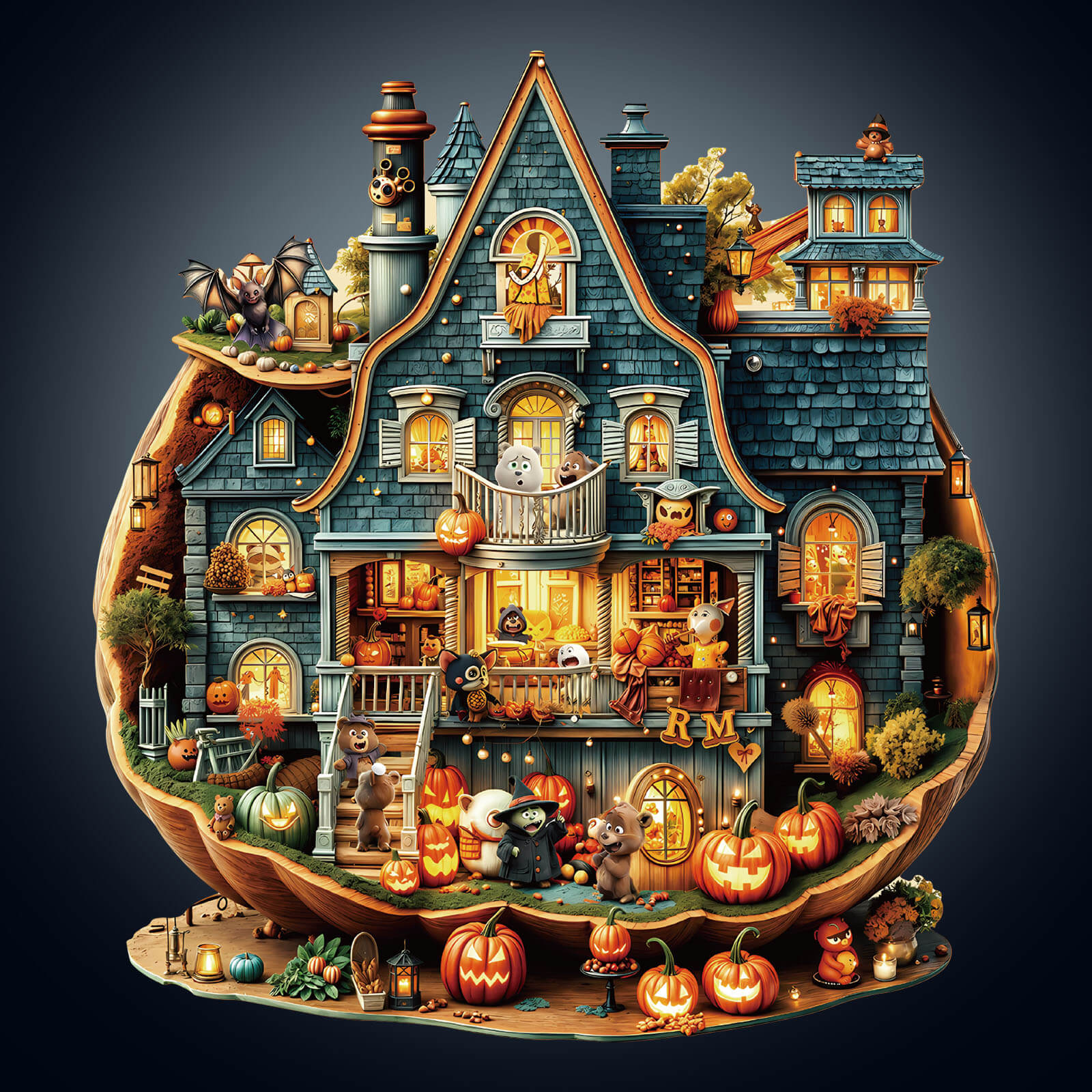 Bear's House - Halloween Wooden Jigsaw Puzzle