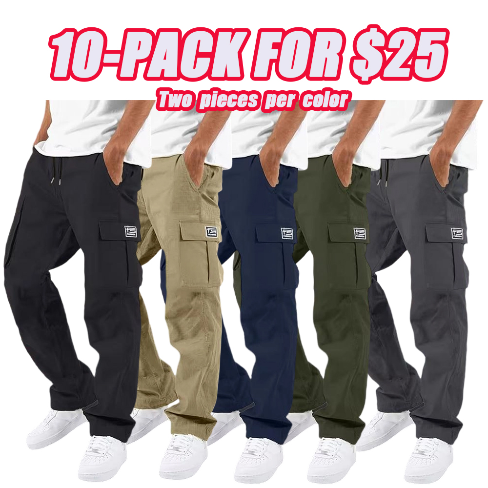 Men’s Multi-Pocket Work Pants (All-Season Utility Cargo Pants)