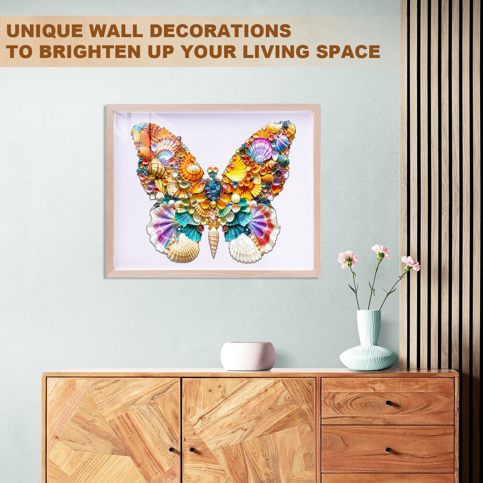 shell butterfly Wooden Jigsaw Puzzle