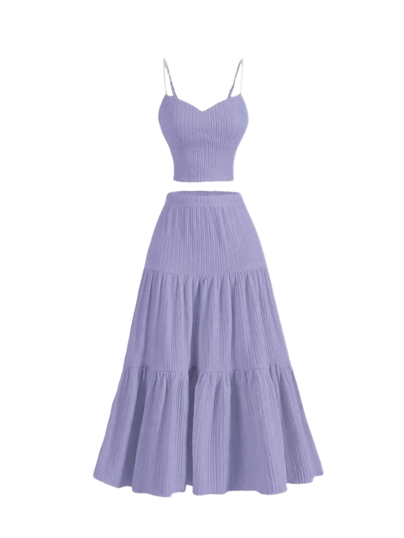 Effortless Summer Crop Cami & A-Line Skirt Set