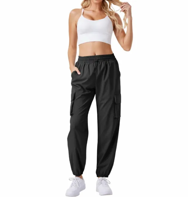 Women's Lightweight Waterproof Hiking Pants – Quick-Dry Summer Joggers with 4 Cargo Pockets