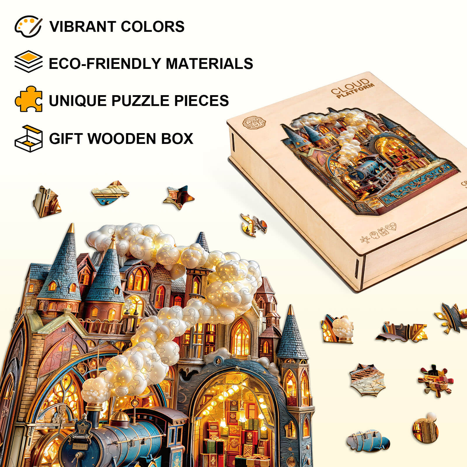Cloud Platform Wooden Jigsaw Puzzle