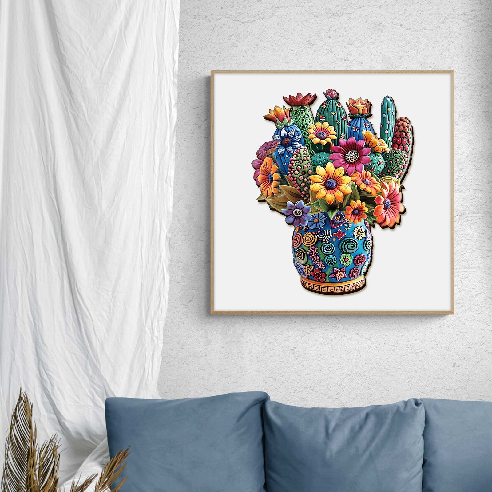Blooming cactus Wooden Jigsaw Puzzle