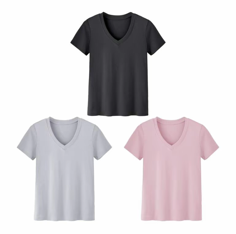 Women's Plus Size V-Neck T-Shirts –Casual Summer Tops