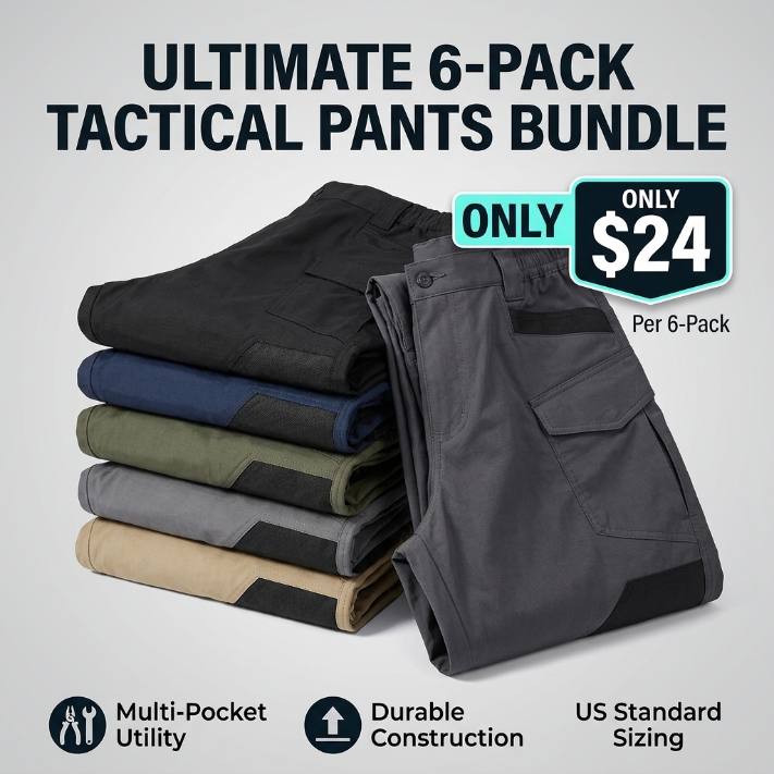 Men's Tactical Work Pants are equipped with a stretched waistband and pockets
