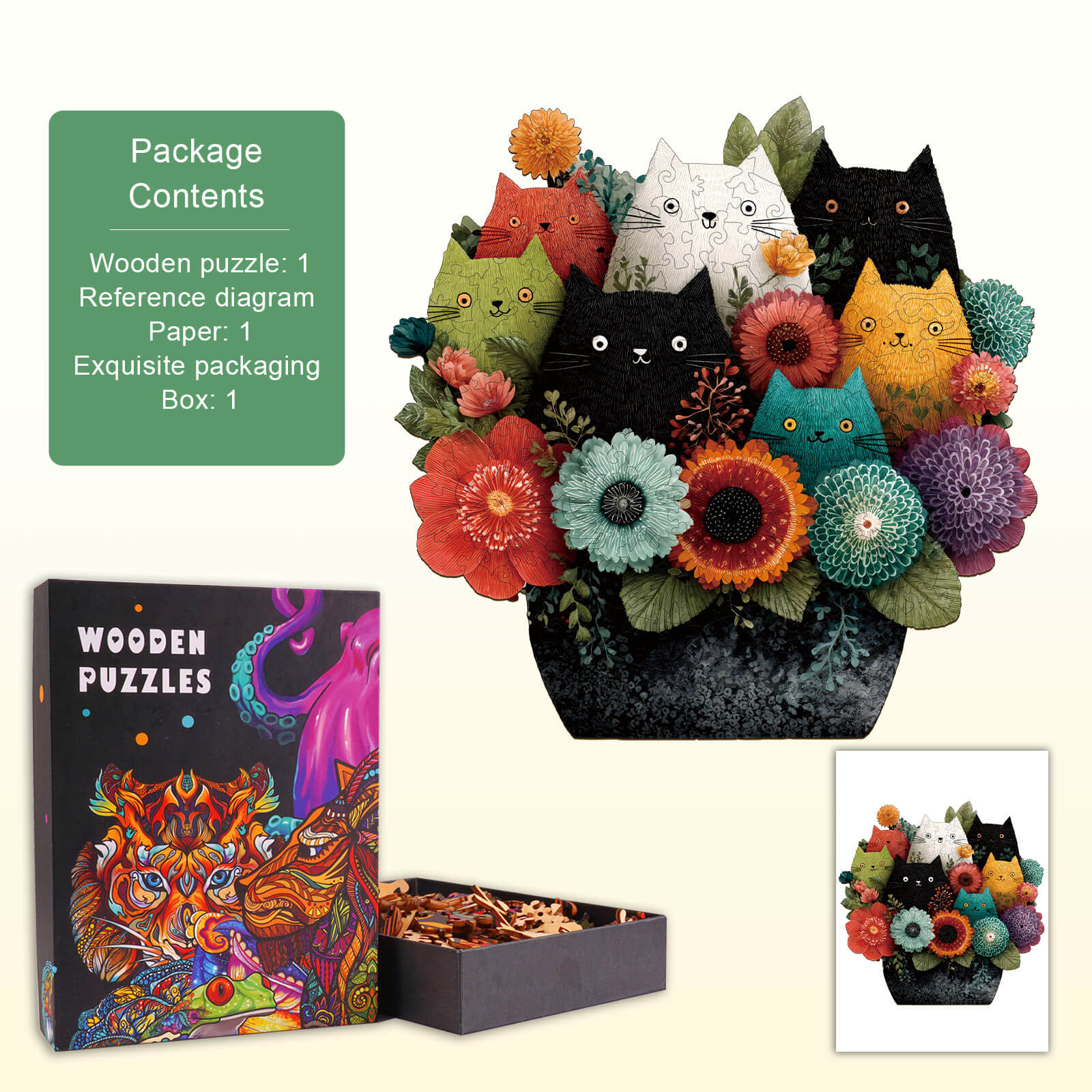 Felted Friends Wooden Jigsaw Puzzle