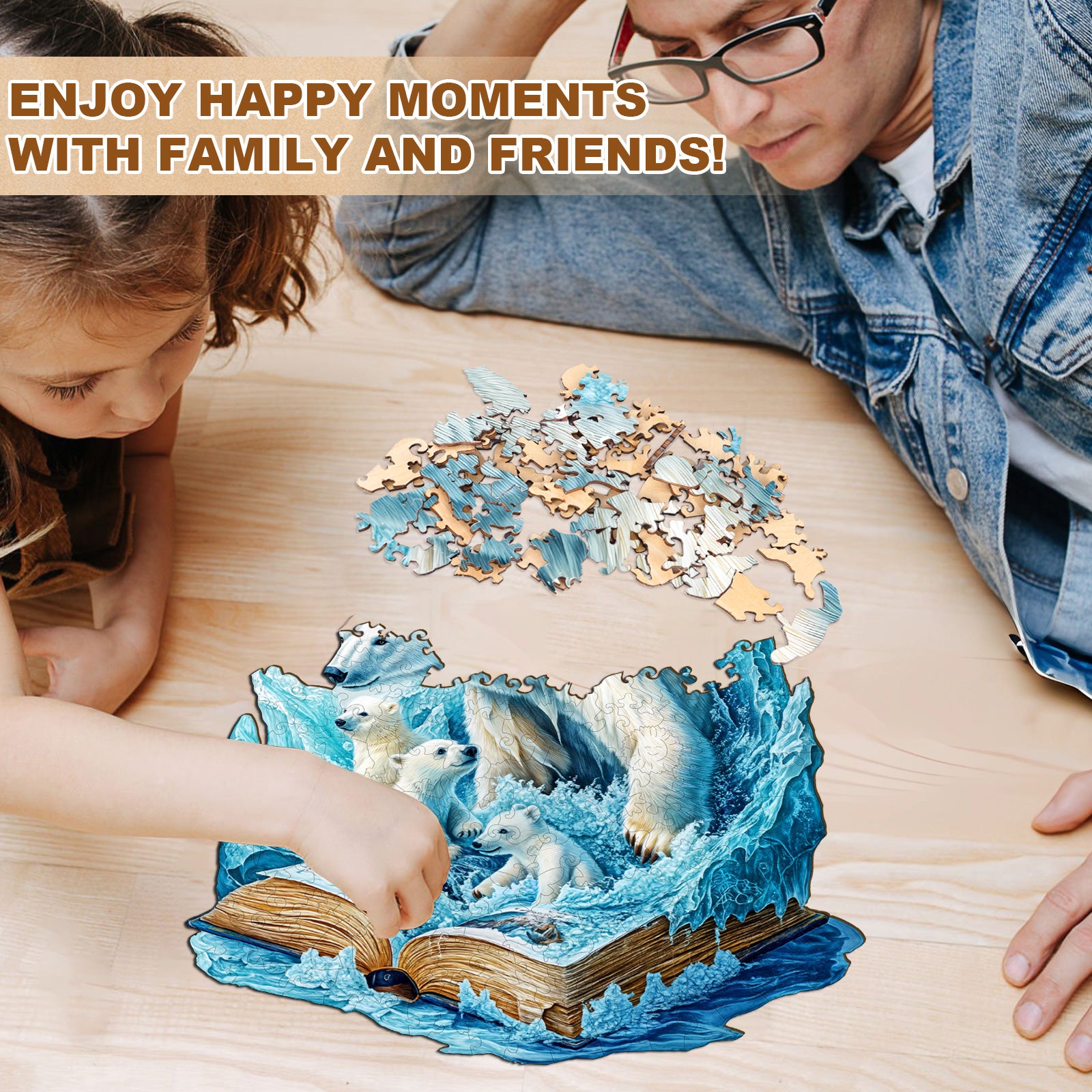 Polar Bears Story Wooden Jigsaw Puzzle