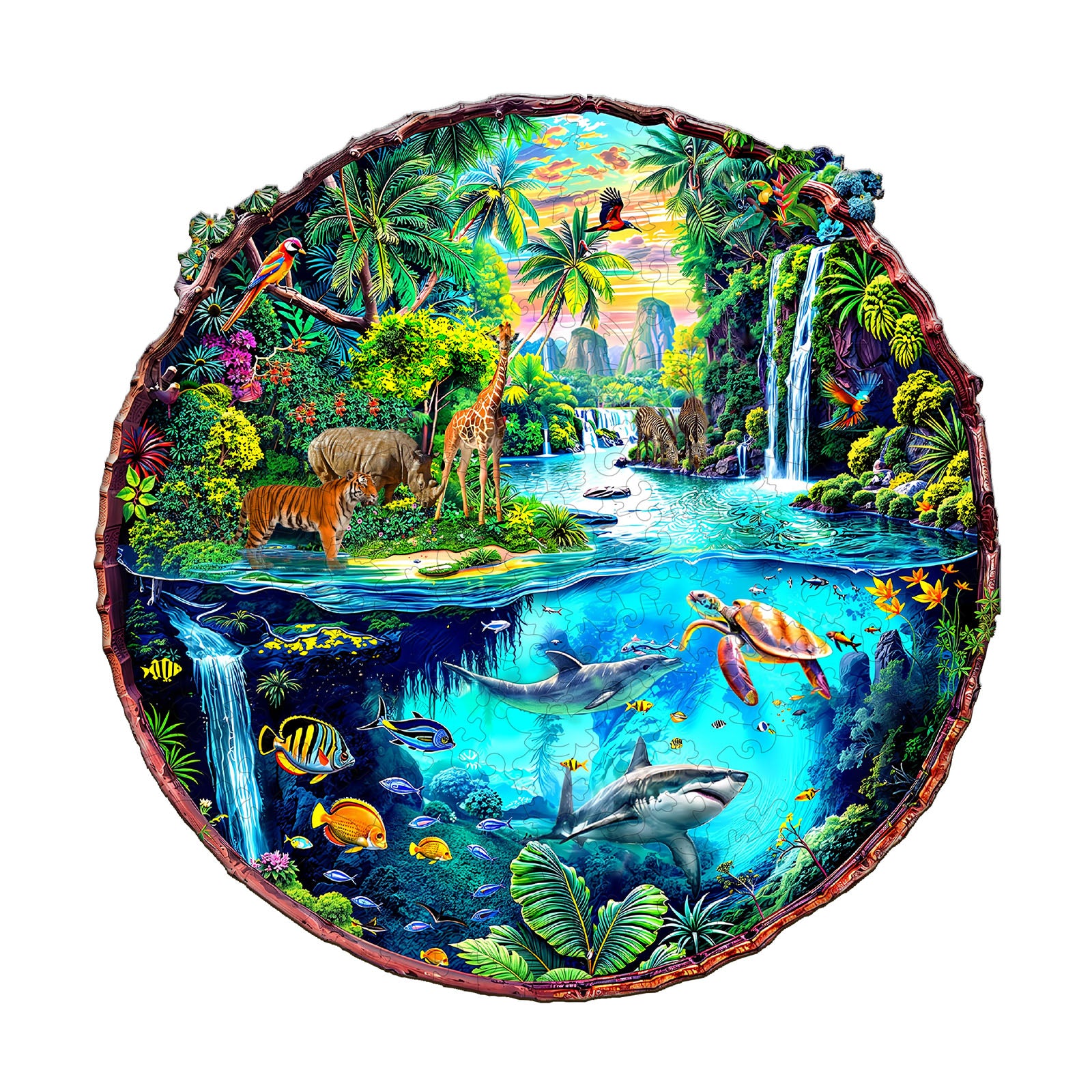 World Fusion Wooden Jigsaw Puzzle