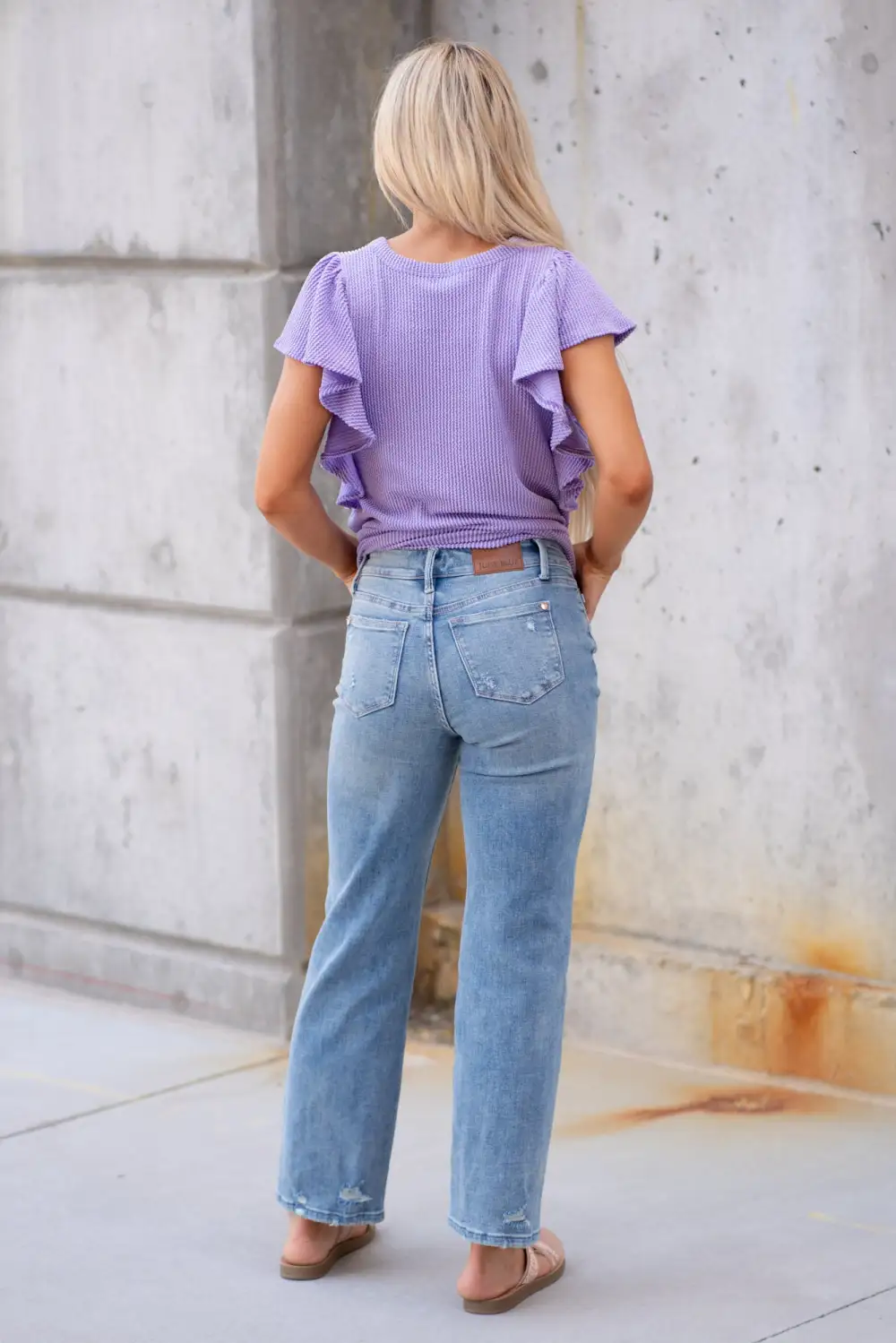 Downtown Vibe Mid Rise Distressed Straight Regular & Plus Sizes