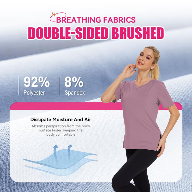 Plus Size Women’s V-Neck T-Shirts – Lightweight Breathable Casual Tops for Summer