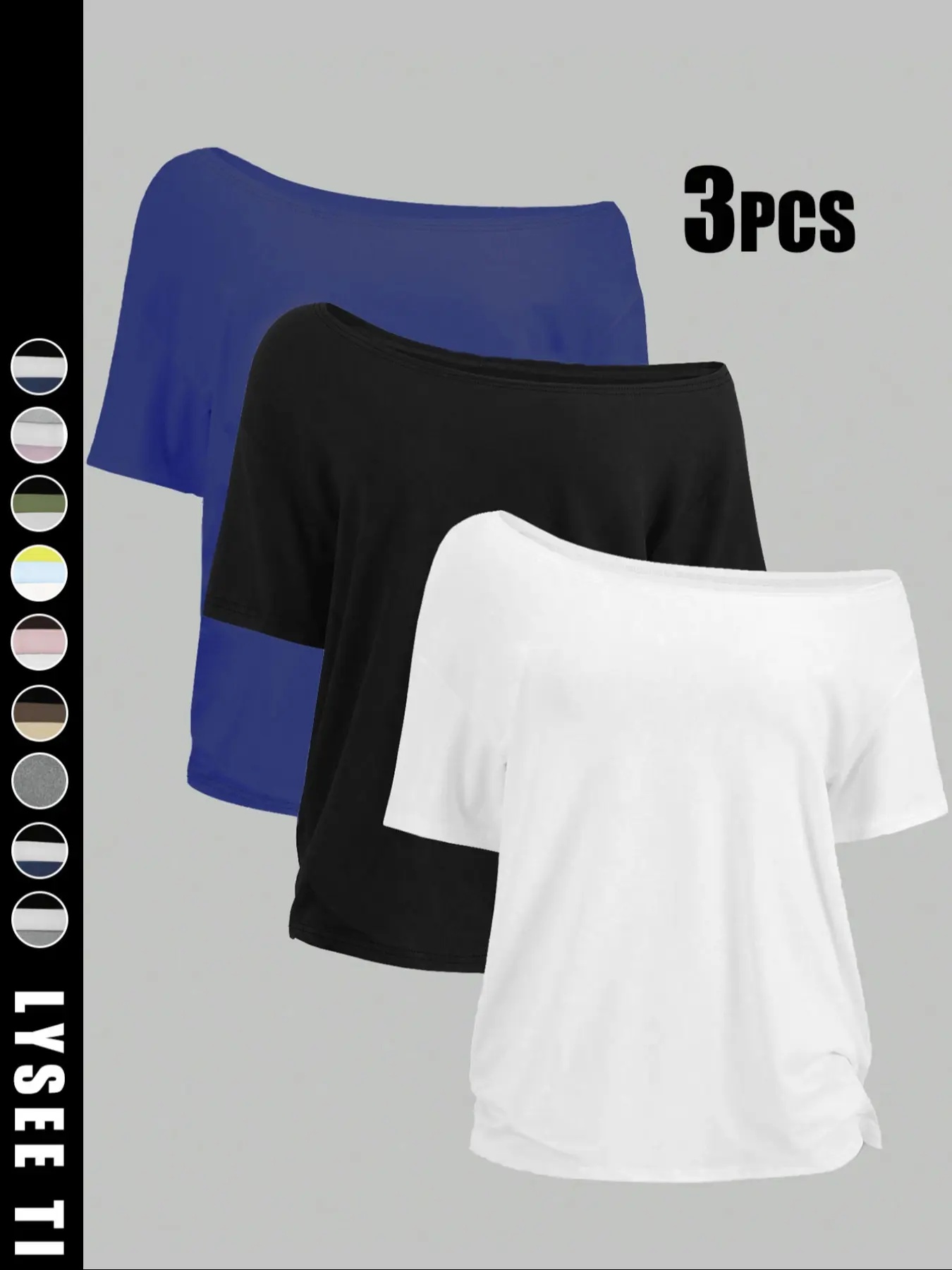 Women's Solid Color Tee, Casual Basic Short Sleeve T-shirt for Daily Wear