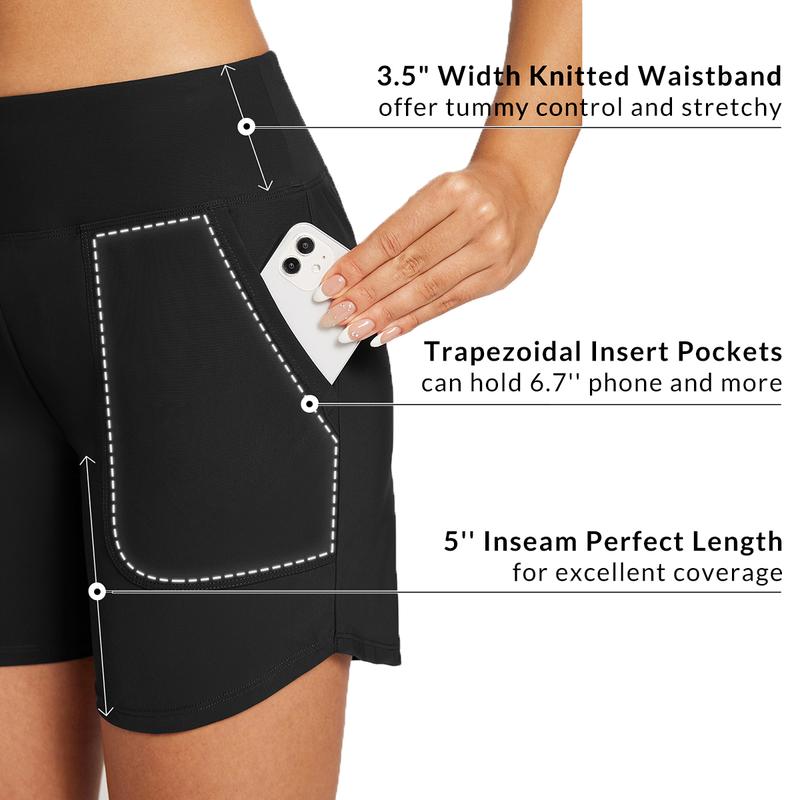 Women's 2-in-1 High-Waisted Yoga Shorts with Pockets
