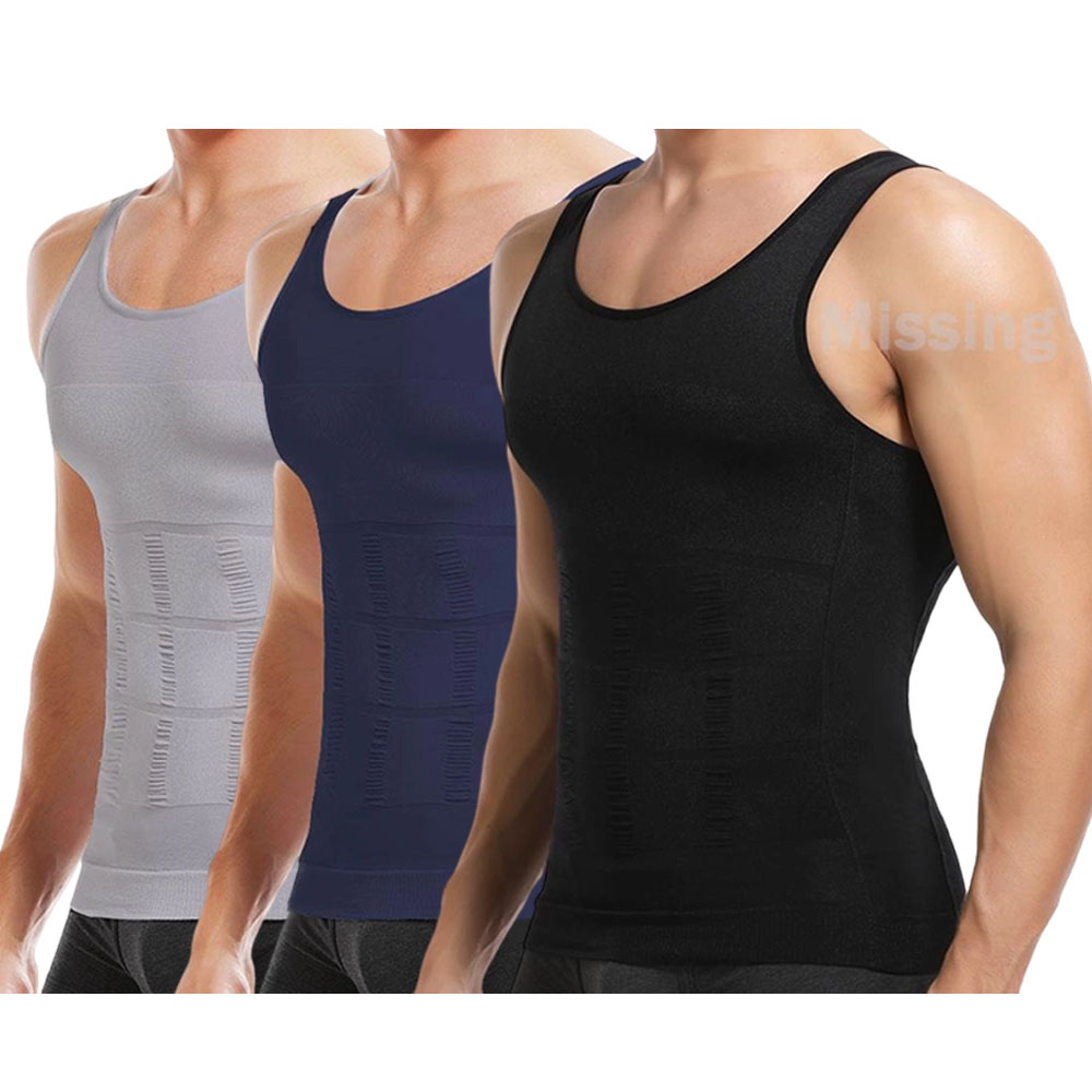 Men Body Shaper Compression Vest,Men Abdomen Sleeveless Running Workout Fitness GYM Tank Tops Shirts
