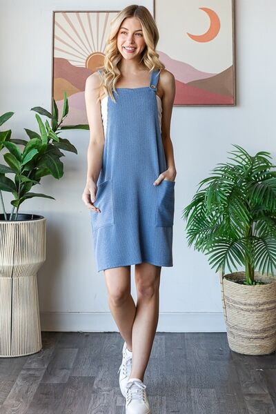 Ribbed Sleeveless Mini Tank Dress