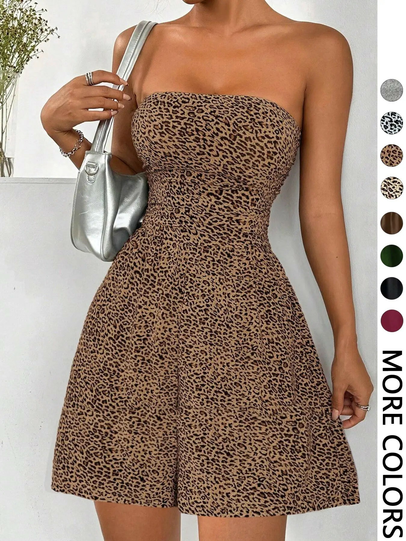 Women's Solid Color Fitted Romper, Casual Chic Fashion Romper for Summer, Women's Clothes for Daily Wear