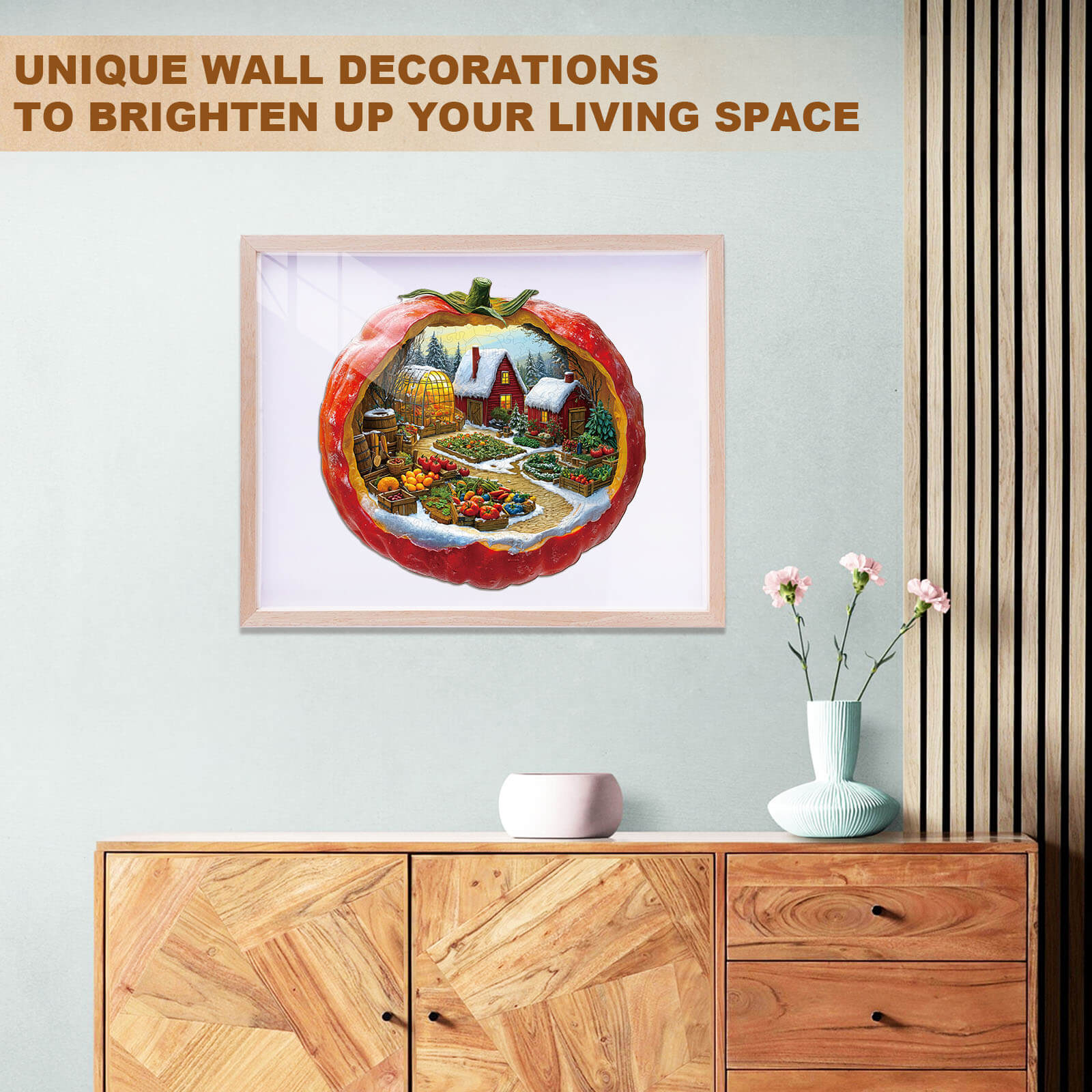 Tomato Winter Farm Wooden Jigsaw Puzzle