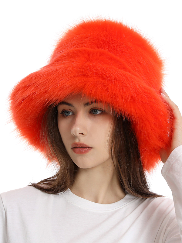 Keep Warm Solid Color Bucket Hat