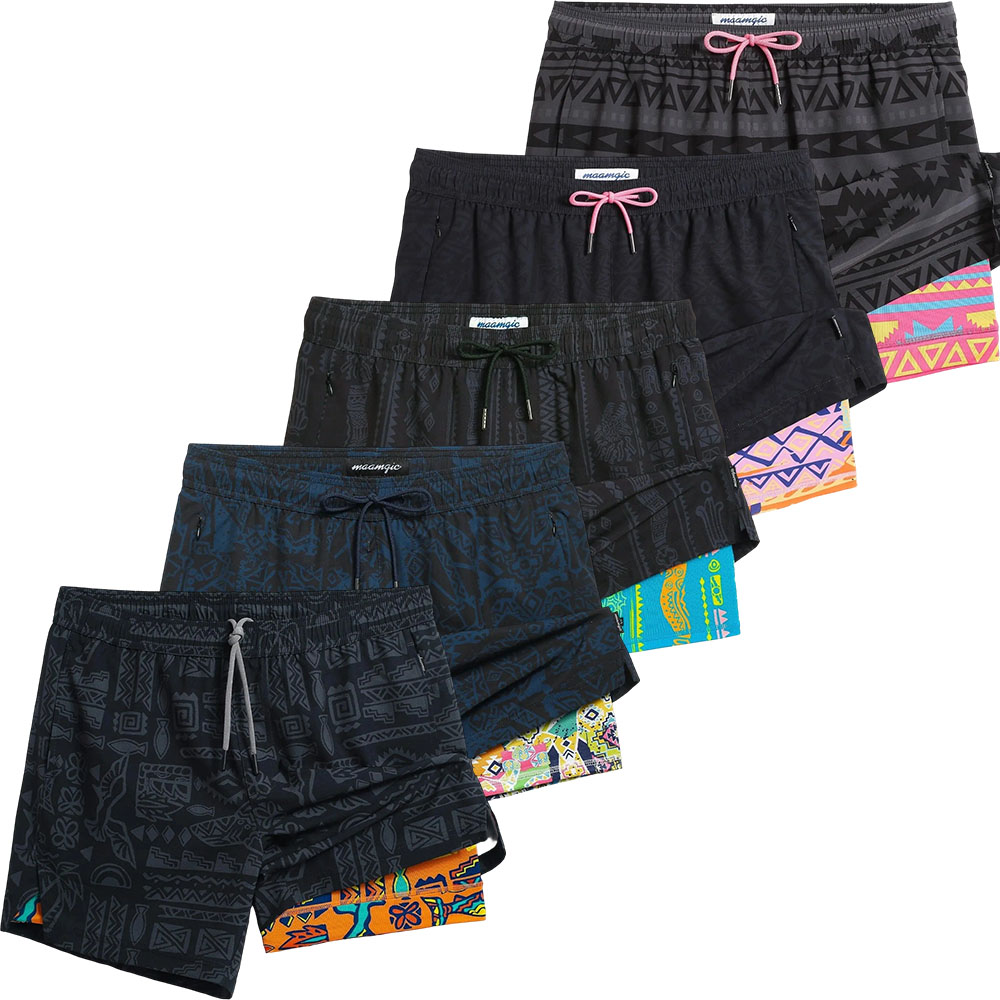 2 in 1 Stretch Short Lined Black Mayan Gym Shorts, Breathable Comfort Workout Athletic Training Shorts with Phone Pockets,Lightweight Quick Drying Drawstring Sports Shorts for Gym Fitness,Outfits Going Out Outfit, Menswear Clothes Bottoms