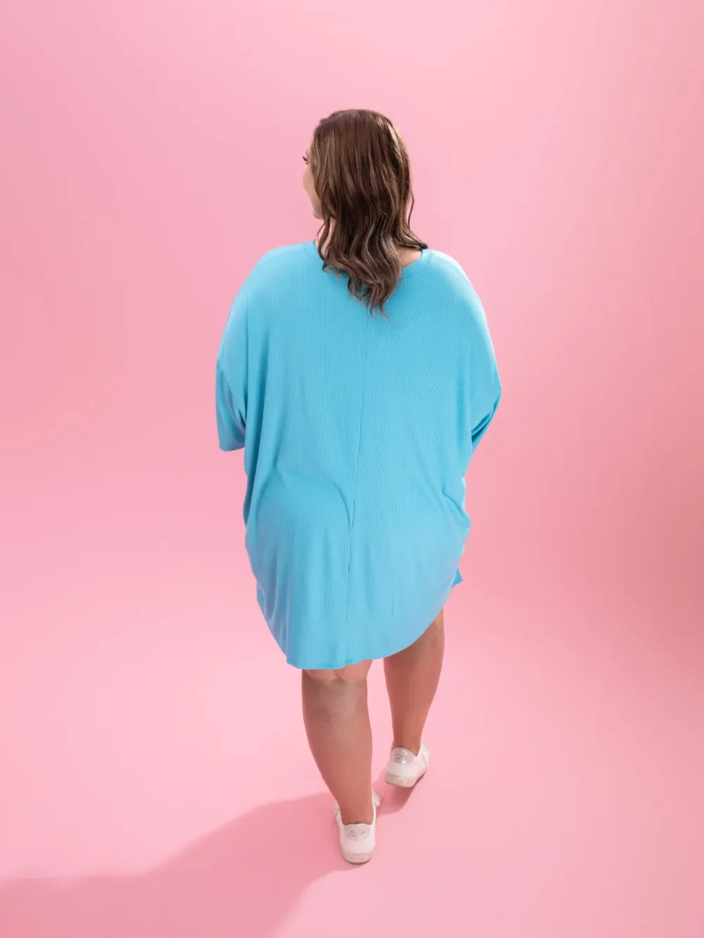 🩷Rib Oversized Top & Biker Short Lounge Set