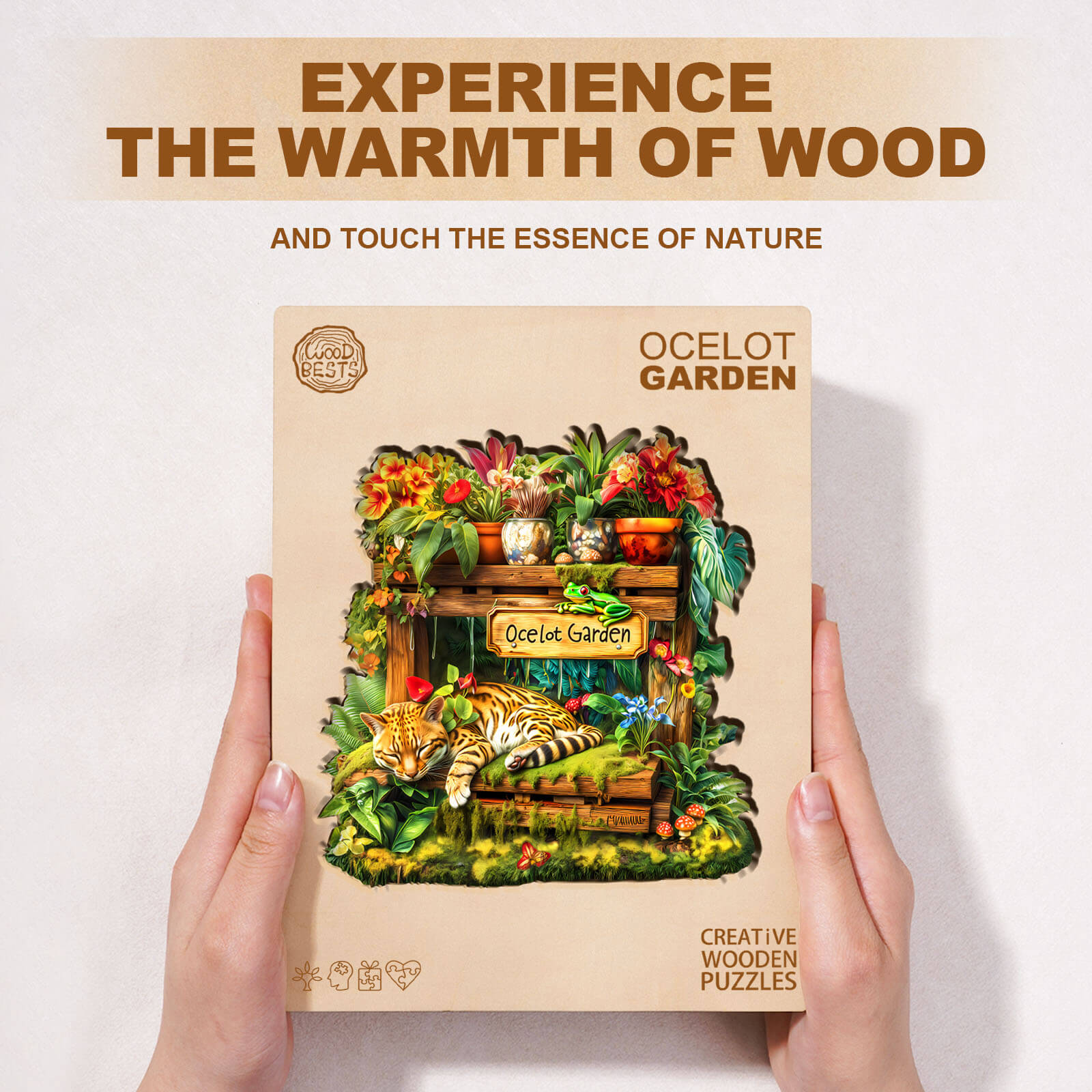 Ocelot Garden Wooden Jigsaw Puzzle