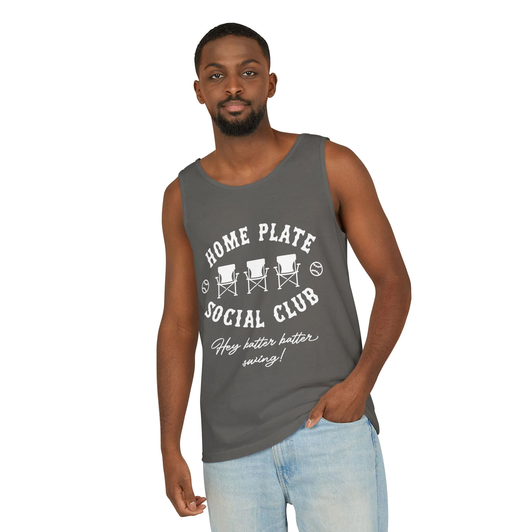 Home Plate Social Club Comfort Color Unisex Garment-Dyed Tank Top