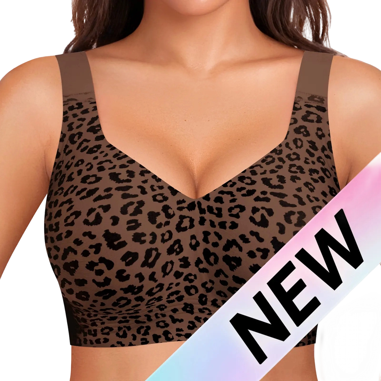 Women Jelly Bras Wirefree Full Coverage No Underwire Everyday Bras Comfortable Wireless Padded Tshirt Bra