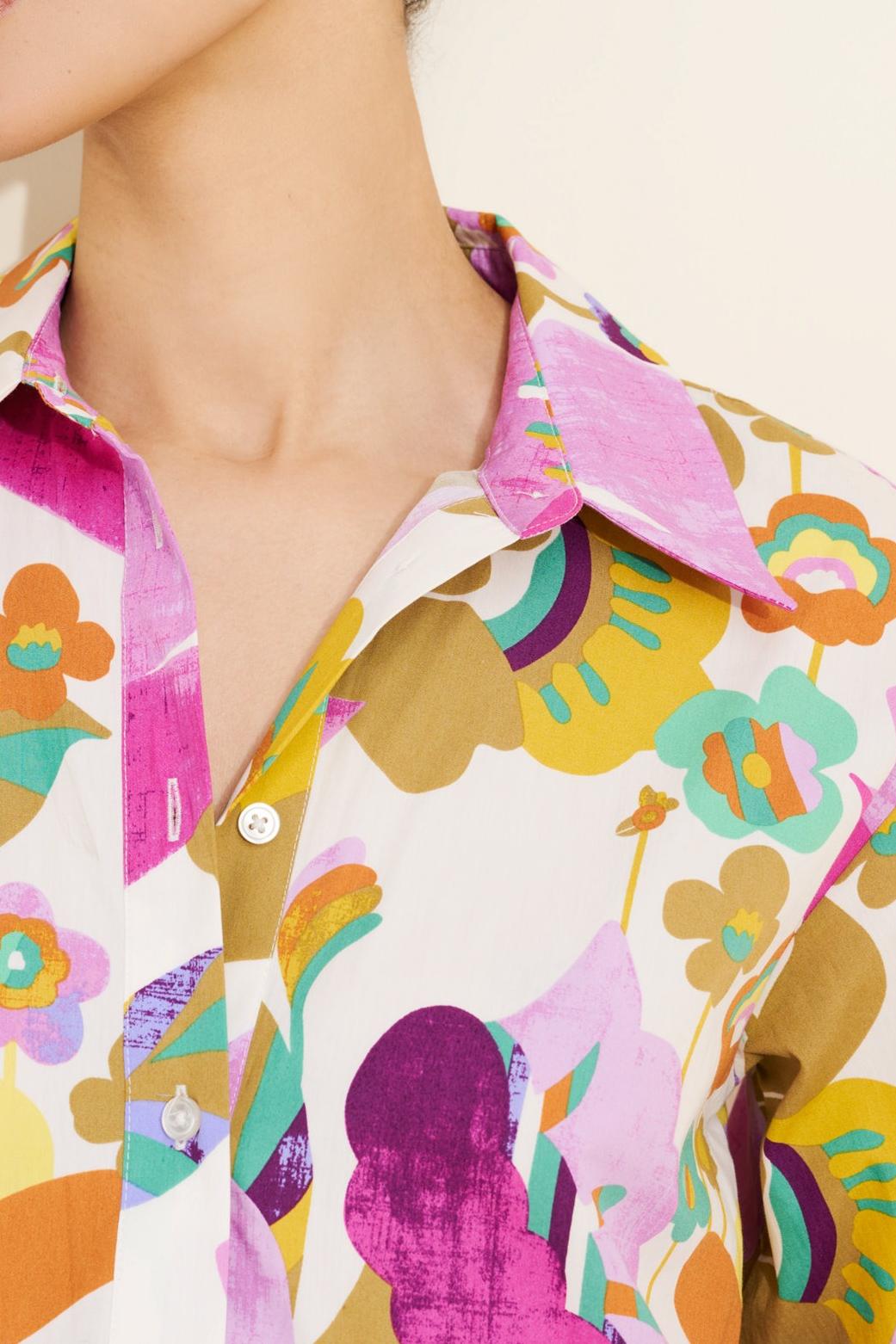 Blurred Floral Hi Low Wrap Dress