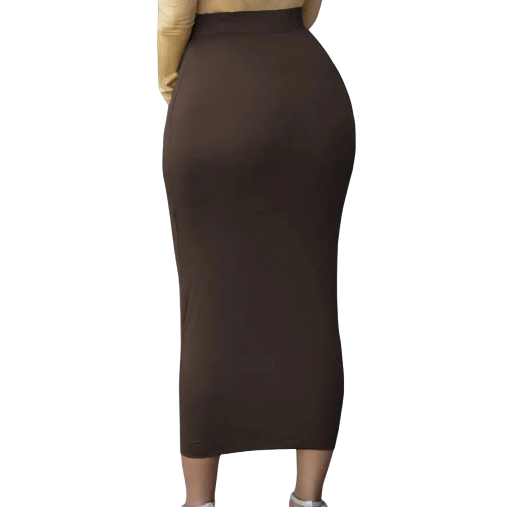 Women’s High Waisted Tummy Control Bodycon Maxi Skirt