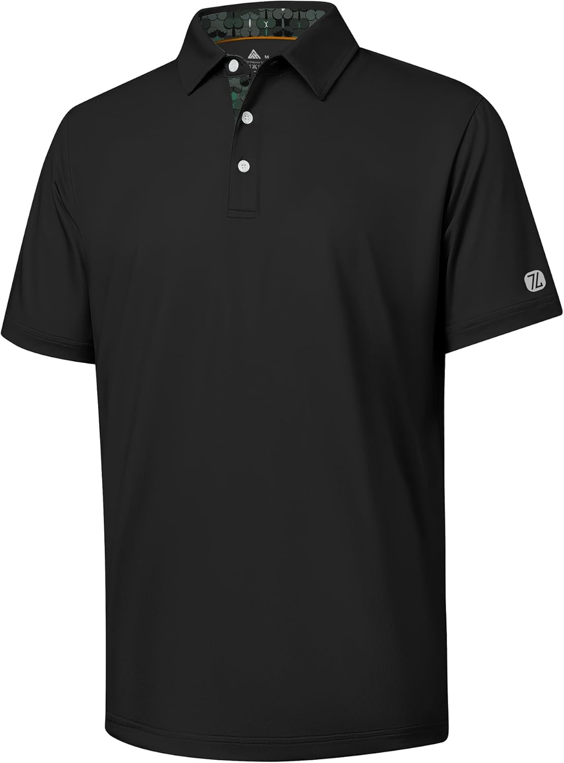 Golf Shirts for Men Short Sleeve Moisture Wicking Solid Performance Designed Print Collared Casual Polo Shirt