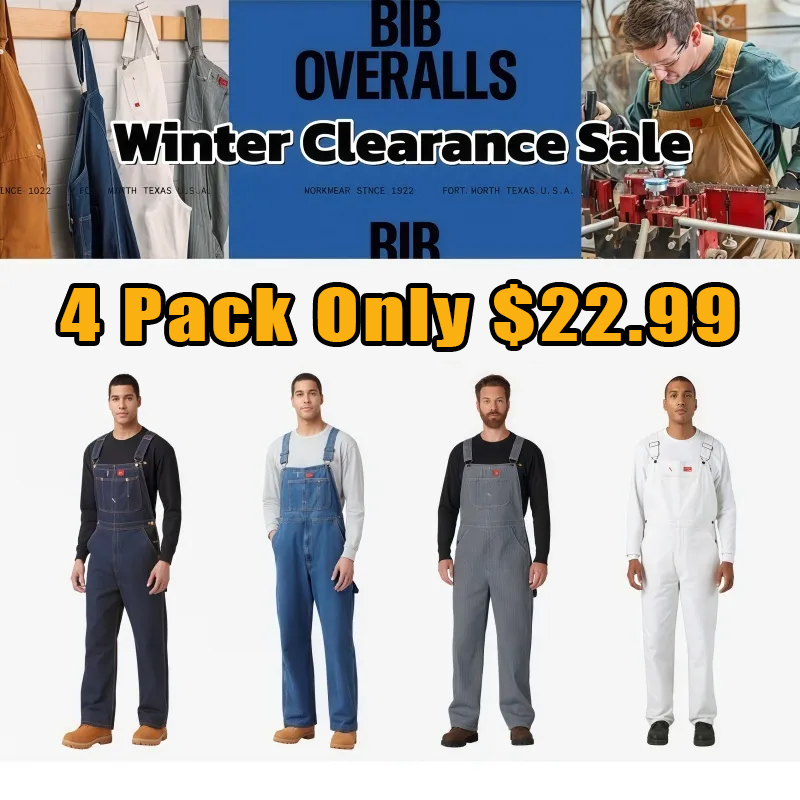 🛠️ Men’s Denim Bib Overalls — Adjustable & Work-Ready