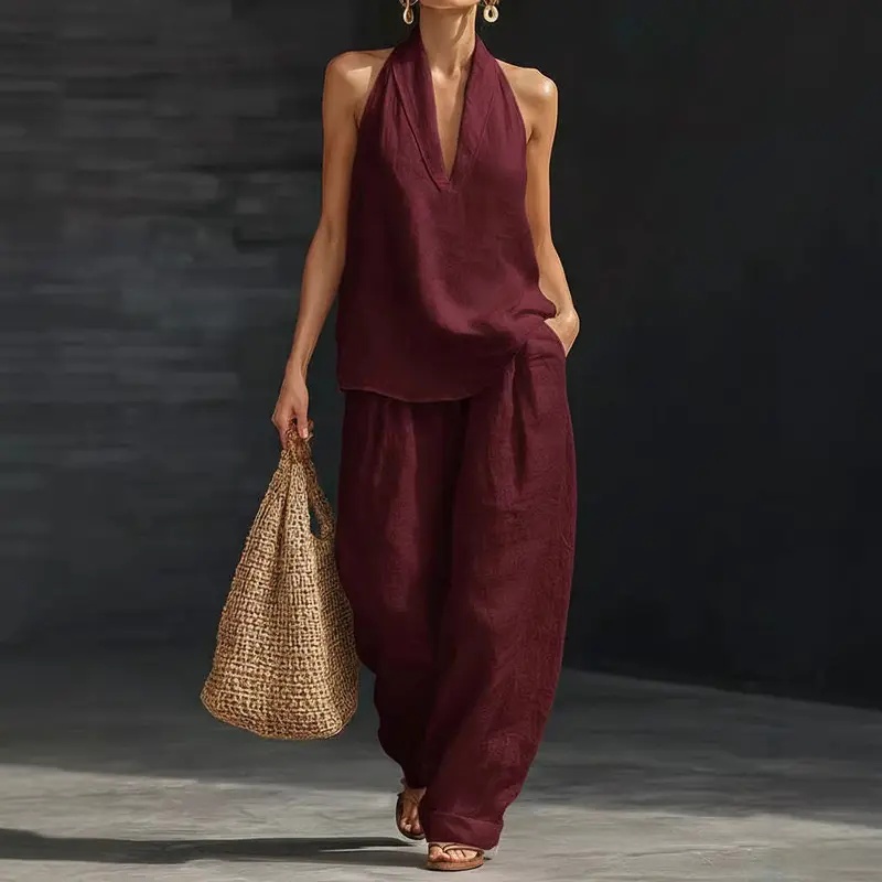 Boho Linen Two Piece Set