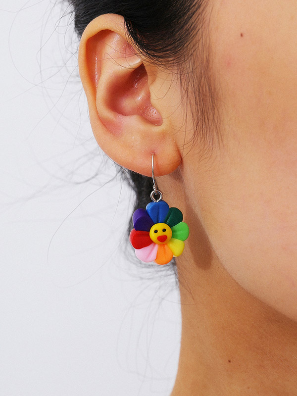 Fashion Colorful Smiley Acrylic Earrings
