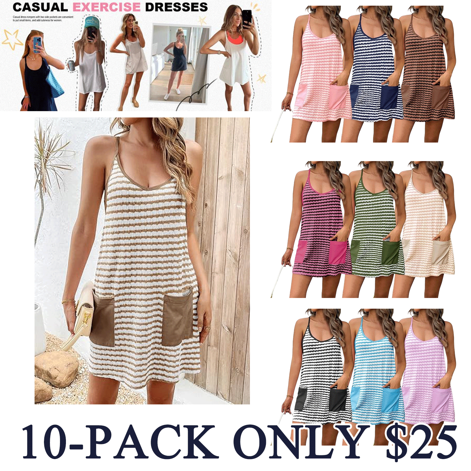 Everyday Active Mini Tennis Dress with Built-In Shorts