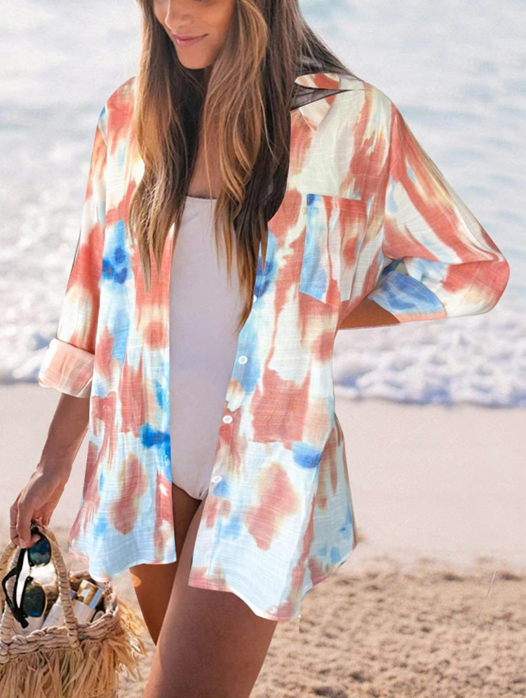 Women's Boho Semi-Sheer Beach Cover Up