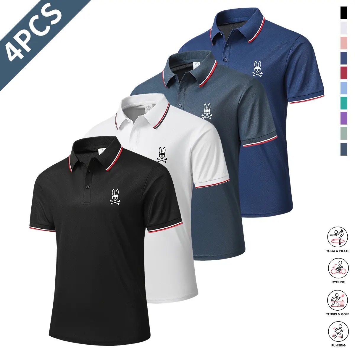 Men's Casual Short-Sleeve Polo Shirt