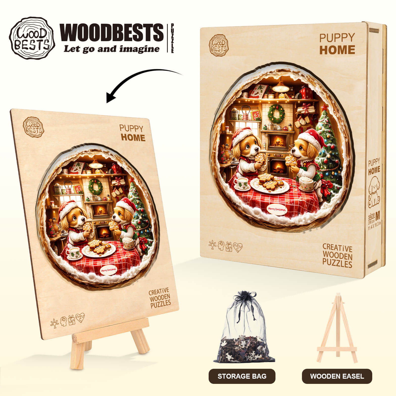 Puppy Home Wooden Jigsaw Puzzle