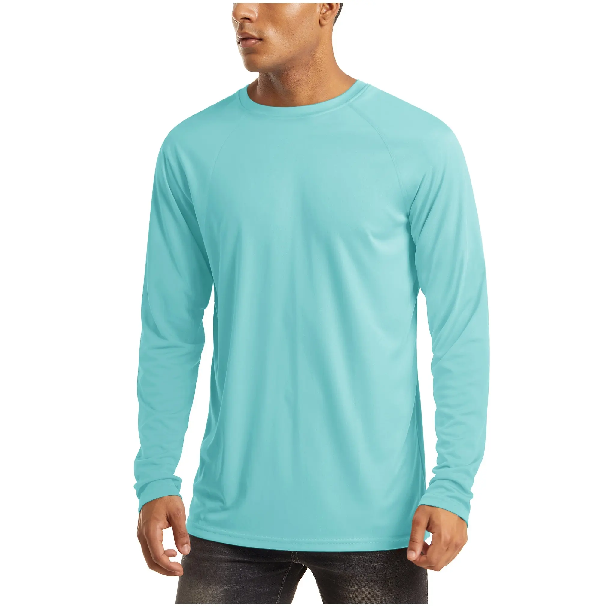 Men's UPF 50+ Long Sleeves Shirts Quick Dry Lightweight Summer Sportswear Tops