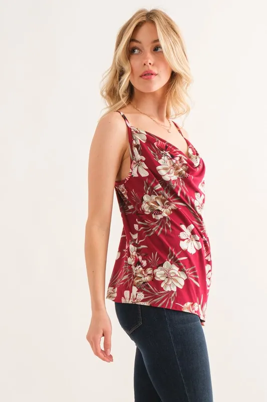 Floral Printed Casual Tank Top