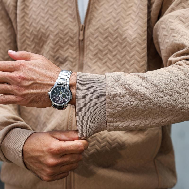 Men's Lightweight Varsity Bomber Jacket - Zip-Up Stand Collar