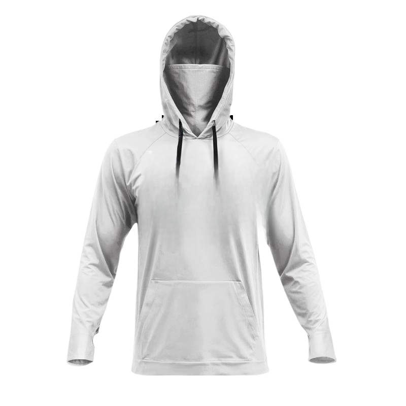 Fishing and Construction Shirts - Hooded UPF 50 Long Sleeve with Gaiter - Lightweight, Breathable, Moisture-Wicking, Premium Outdoor Wear for Men