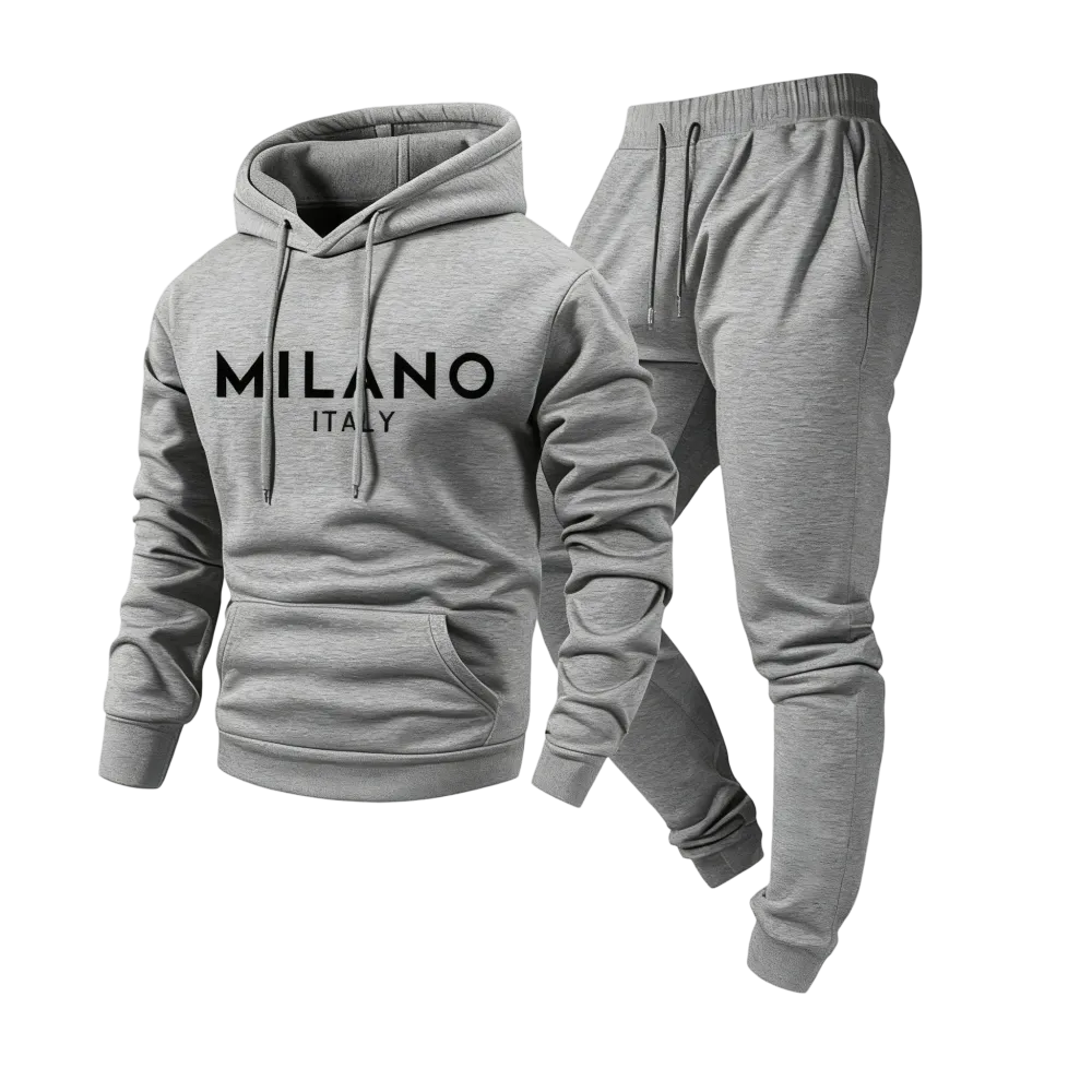Men's Milano Printed Hoodie and Drawstring Sweatpants Set